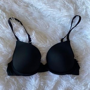 LAST CHANCE Black Aerie 34B padded push up plunge bra